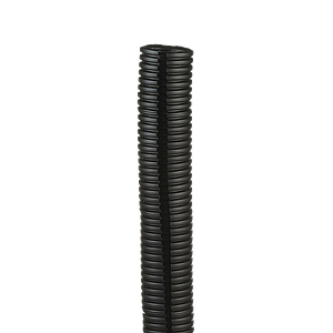 Tubo Corrugado Abierto para Protección de Cables, 1.25 in (31.8 mm) de Diámetro, 15.2 m de Largo, Color Negro