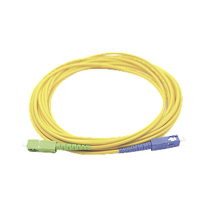 Jumper de Fibra Óptica Monomodo SC/UPC SC/APC Simplex, color amarillo 1 metro
