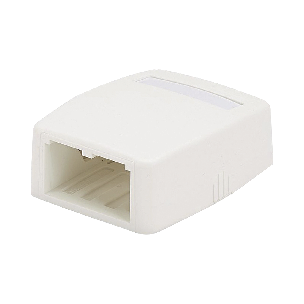 Caja de Montaje en Superficie, Para 2 Módulos Mini-Com, Color Blanco