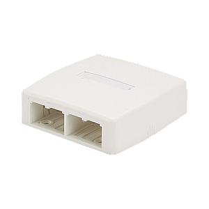 Caja de Montaje en Superficie, Para 4 Módulos Mini-Com, Color Blanco