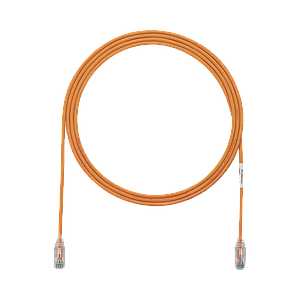 Cable de Parcheo TX6, UTP Cat6, Diámetro Reducido (28AWG), Color Naranja, 5ft