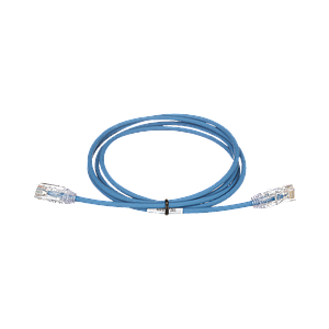 Cable de Parcheo TX6, UTP Cat6, Diámetro Reducido (28AWG), Color Azul, 7ft