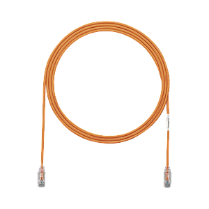 Cable de Parcheo TX6, UTP Cat6, Diámetro Reducido (28AWG), Color Naranja, 7ft