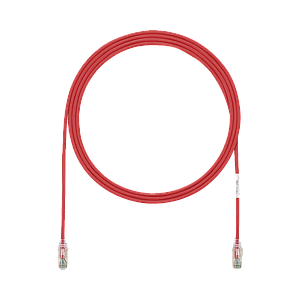Cable de Parcheo TX6, UTP Cat6, Diámetro Reducido (28AWG), Color Rojo, 7ft