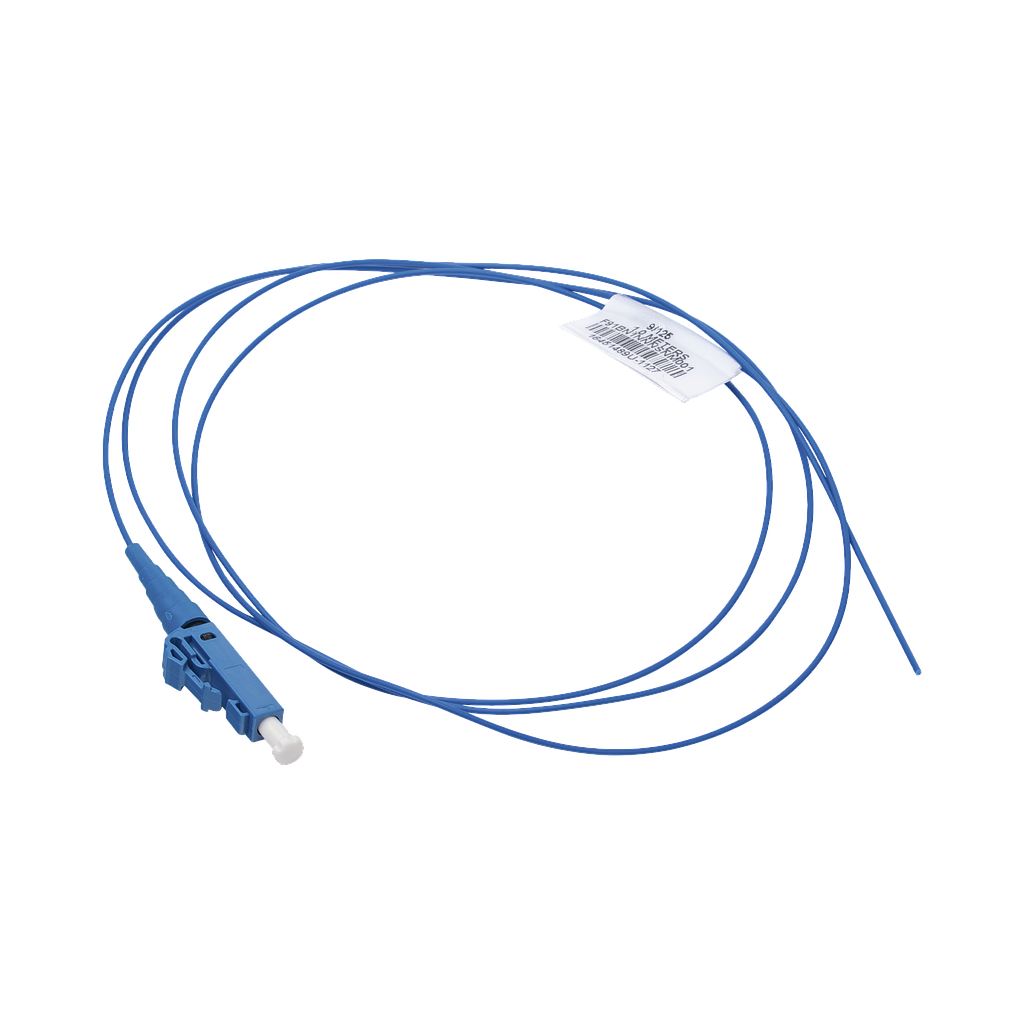 Pigtail de Fibra Óptica LC Simplex, Monomodo OS2 9/125, 900um, Color Azul, 2 Metros