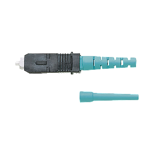 Conector de Fibra Óptica SC Simplex OptiCam, Multimodo 50/125 OM3/OM4, Pre-pulido, Color Aqua