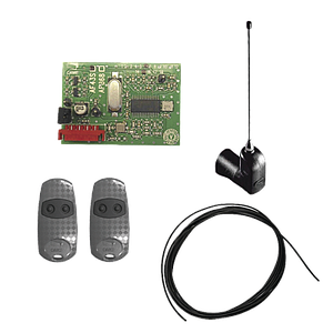 Kit Receptor inalámbrico con antena / Hasta 45M en linea de vista / INCLUYE dos controles  y 3 metros de cable RG58 para la antena