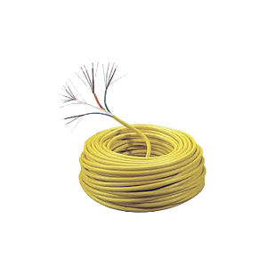 Caja de cable de 305 mts, color amarillo, compuesto por: 22/6 trenzado blindado, 22/4 trenzado, 22/2 trenzado, 18/4 trenzado para aplicaciones en control de acceso.