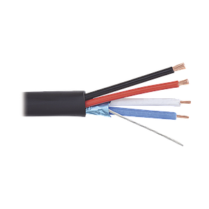 Cable multiconductor, 1 Par AWG22 (7x30) totalmente blindado + 1 Par AWG18 (16x30) (Cresnet, AX link, QS lutron), (Anti-humedad)