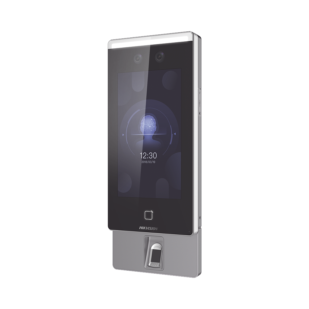 Biométrico Touch de Reconocimiento Facial ULTRA Rápido con función de TV Portero / [Incluye módulo de Huellas] /  Códigos QR / Algoritmo de alta tecnología Deep Learning  / Camara 2 MP compatible con NVRs y DVRs H