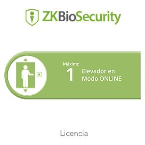 Licencia para ZKBiosecurity para control de 1 cabina de elevador en modo ONLINE
