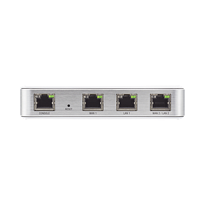 Router UniFi puertos Ethernet Gigabit, desempeño de 1 Mpps, hasta 100 dispositivos en LAN, bloqueo de tráfico por categoría, administración desde la nube