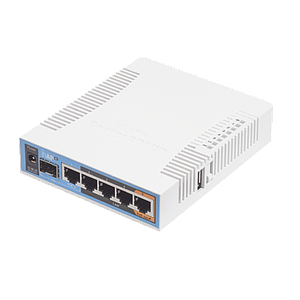 (hAP ac) 5 Puertos Gigabit Ethernet, 1 Puerto SFP, 1 USB, WiFi Doble Banda 3x3 802.11ac, hasta 1W de potencia