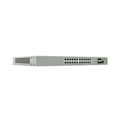 Switch PoE+ Administrable CentreCOM FS980M, Capa 3 de 24 Puertos 10/100 Mbps + 4 puertos SFP, 375 W