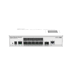 (CRS212-1G-10S-1S+IN) Cloud Router Switch Capa 3, 10 Puertos SFP, 1 SFP+ (Escritorio)