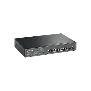 Smart Switch PoE+ JetStream administrable Capa 2, 8 puertos 10/100/1000 Mbps + 2 puertos SFP 116 W
