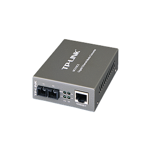 Convertidor Multimedia Mono-modo, 1 puerto RJ45 1000 Mbps, conector de fibra SC, hasta 15 Km